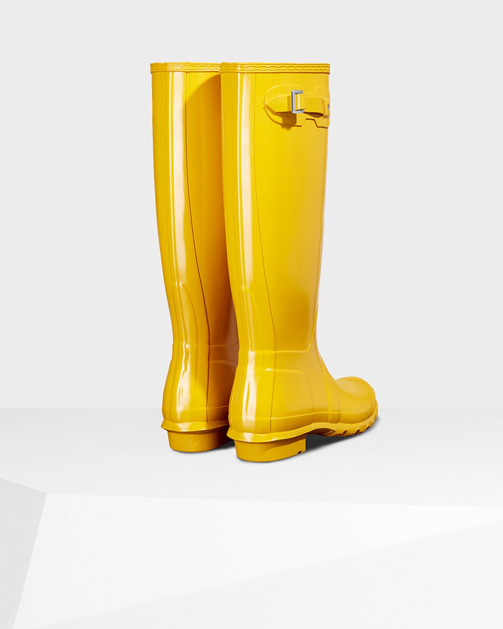 Botas De Altas Hunter Mujer Original Gloss - Amarillo - Argentina 2387RSOFU